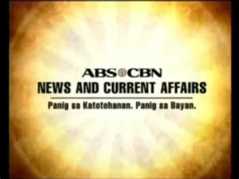 Abs Cbn News And Current Affairs Bumper Youtube