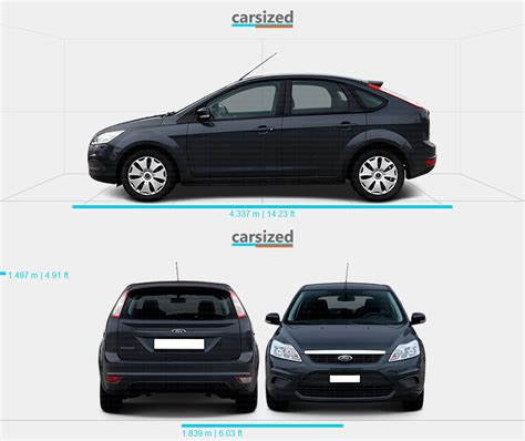 Ford Focus 2008 2011 Dimensions Front View