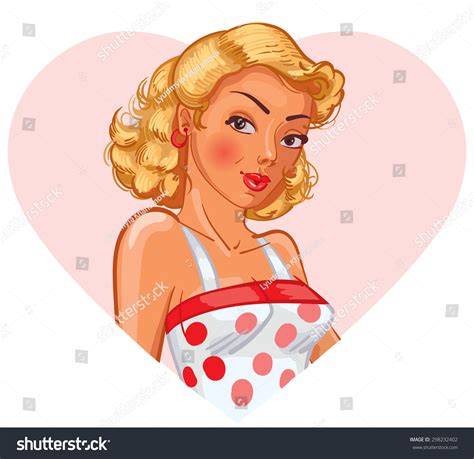 Sexy Pinup Girl Valentines Day Funny Stock Vector Royalty Free