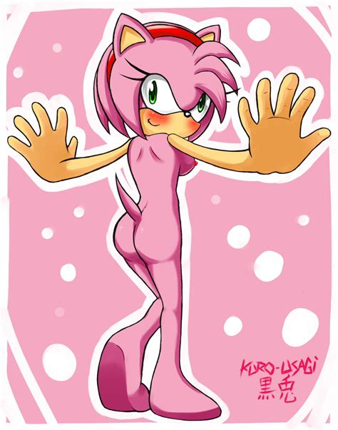 Rule 34 Amy Rose Ass Back Back View Beige Skin Breasts