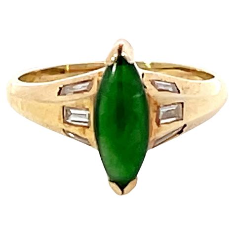 100ct Natural Marquise Diamond Ring 14 Karat Gold Bypass Baguette