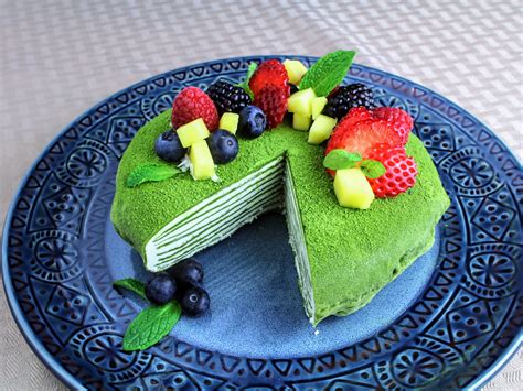 Matcha Mille Cr Pe Cake The Great British Bake Off The Great