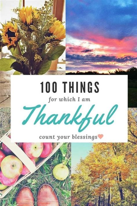 100 Things For Which To Be Thankful