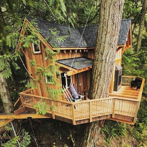 Tree House With Nice Balcony Tree House Designs