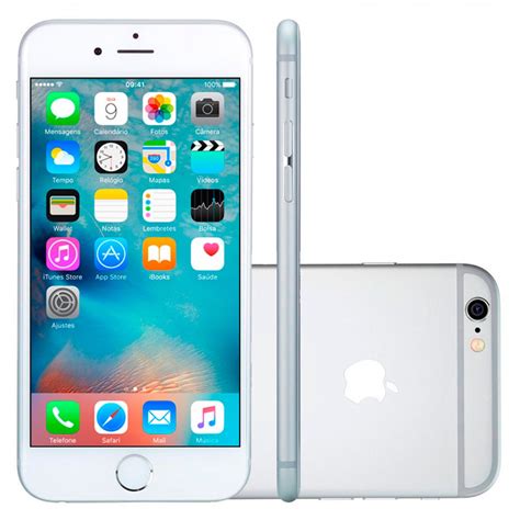 Iphone 6s Plus Apple Com 64gb Prata Tela 55 Hd Com 3d Touch Ios 9