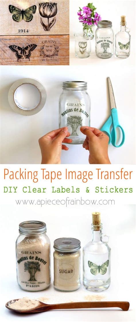 Packing Tape Image Transfer And Diy Clear Labels A Piece Of Rainbow