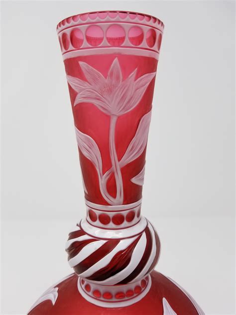 English Stevens And Williams Cameo Overlay Glass Vase By J Millward Birks Museum For Sale At