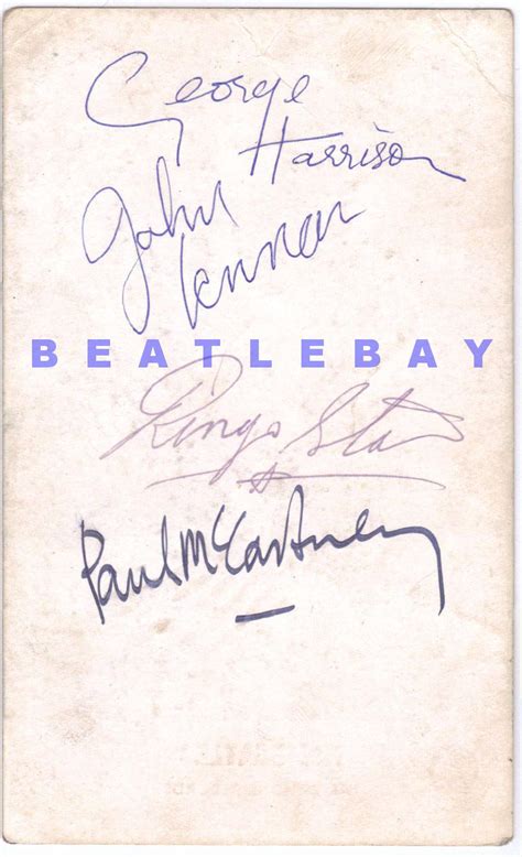 Authentic Beatles Autographs