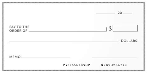 Bank Check Template Checkbook Page Background With Empty