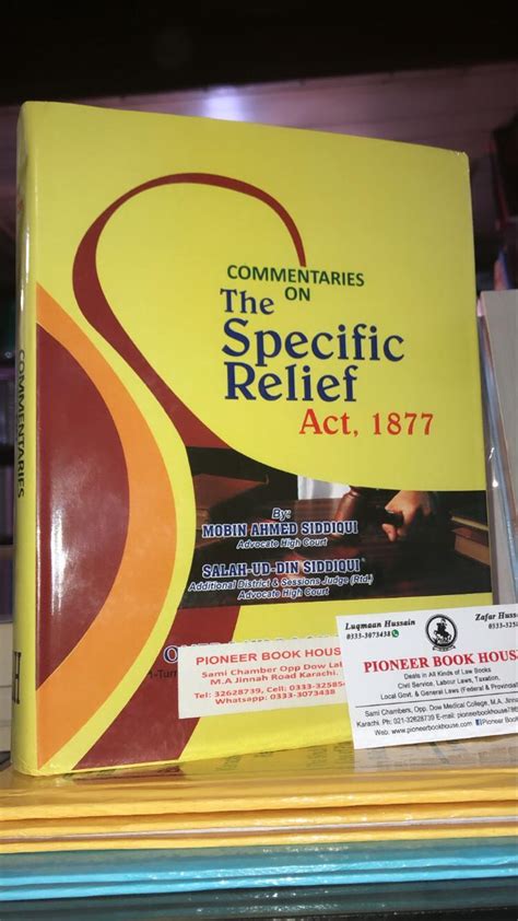 Recovery of specific immovable property. Specific Relief Act,1877 - Books