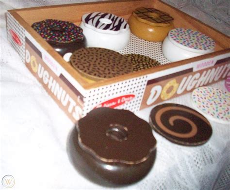 Htf Melissa And Doug Wooden Doughnuts Donuts Discontinued Play Food 3