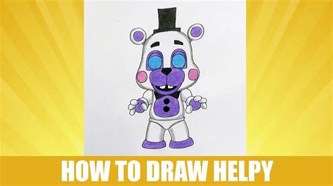 How To Draw Helpy Fnaf Как нарисовать Хэлпи ФНАФ Youtube