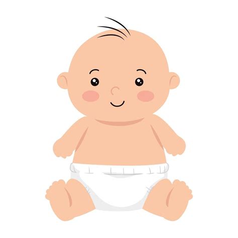 Cute Little Baby Boy Isolated Icon 4627810 Vector Art At Vecteezy