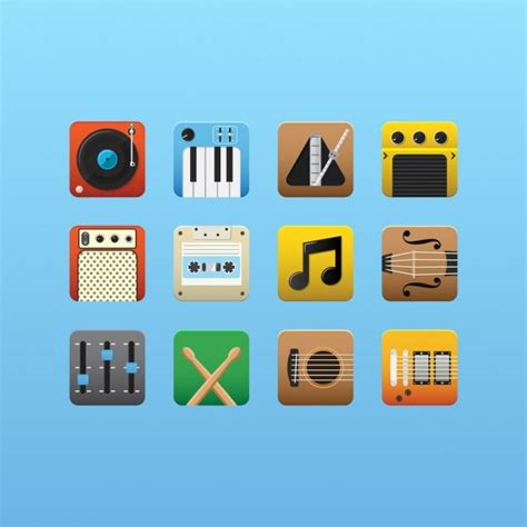 Free Vector Music Icons Collection