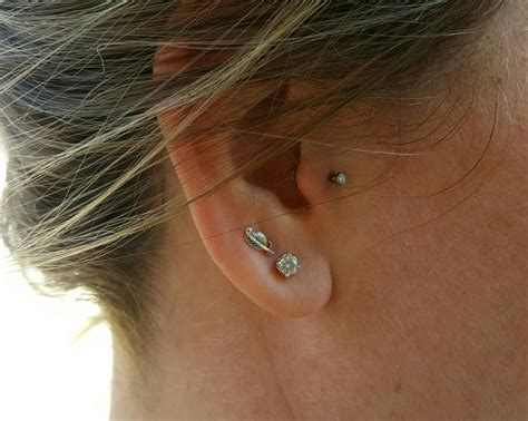 Tragus Piercing With 16g Labret Stud Labret Studs Stud Earrings