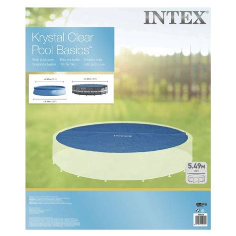 Intex 18ft Diameter Solar Cover For Easy Set Or Metal Frame Swimming