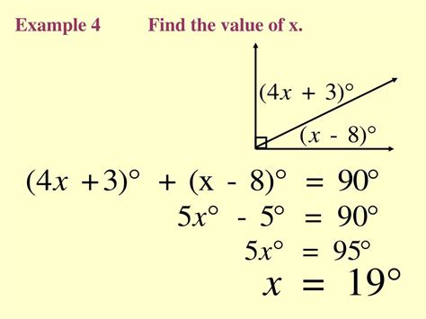 If the second angle is 4 more than six times of the first angle, find the two angles. PPT - Complementary Angles and Supplementary Angles ...