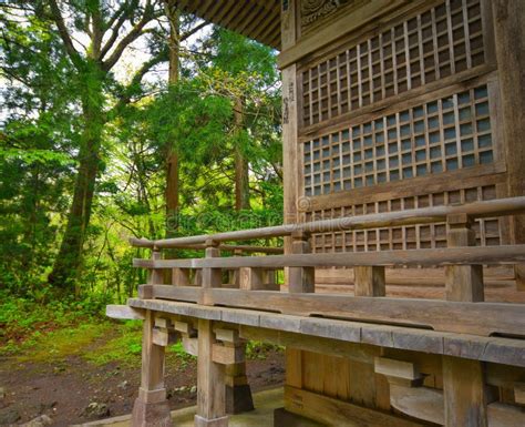 Ancient Temple At Forest In Tohoku Japan Stock Photo Image Of