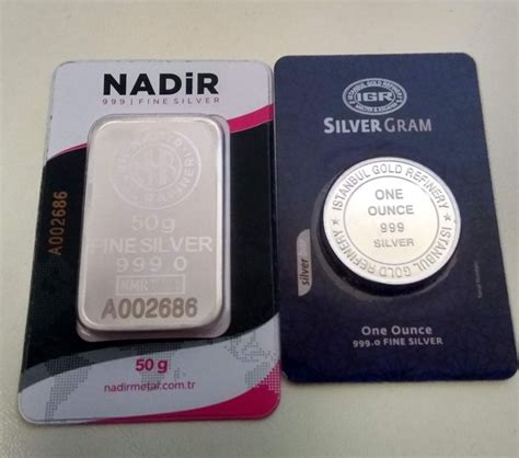 50 Gr 1 Oz Silver 999 Igr Nadir Catawiki