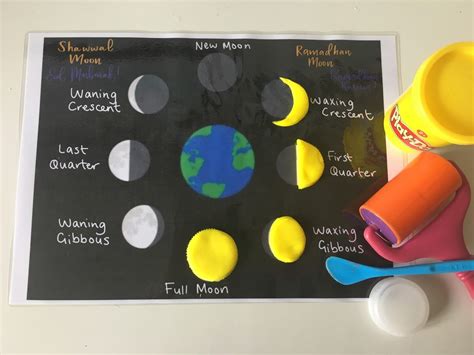 Playdough Moon Phases Islam From The Start Moon Phases Cool