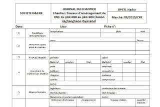 Rapport journalier de chantier en word | Word doc, Smart ...