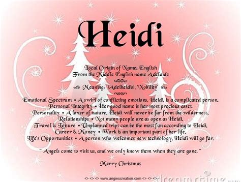 Pin By Samantha N On Heidi Names With Meaning Meaning Of Your Name