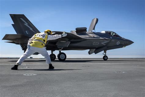 First F 35b Lightning Landing On Hms Prince Of Wales Royal Air Force
