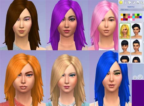 Sims 4 Hair Color Cc