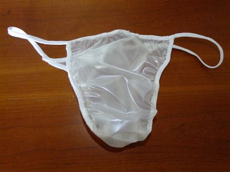 Skimpy Mens Pvc Pouch Panties Shiny Pearly White Semi Etsy