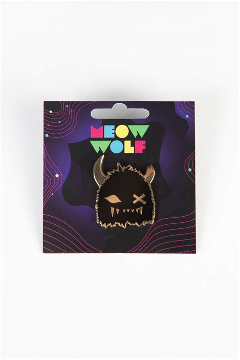 Black Snaggy Pin Meow Wolf Shop