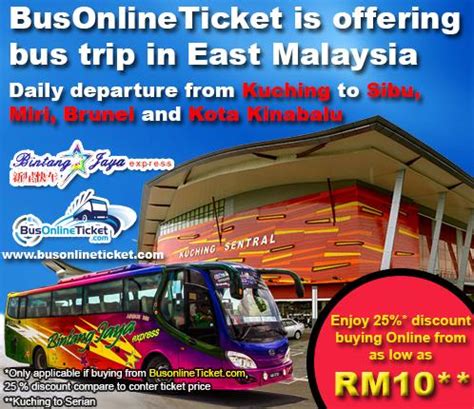 All the buses listed below leaves from here. Kuching bus terminal ticket is available for booking