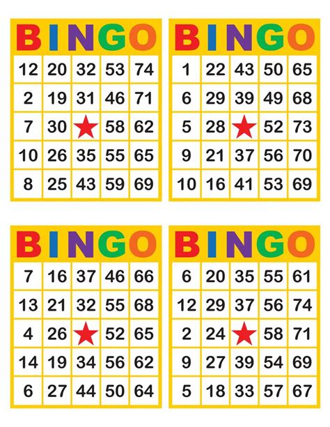 Cartela De Bingo Para Imprimir Gratis Pdf