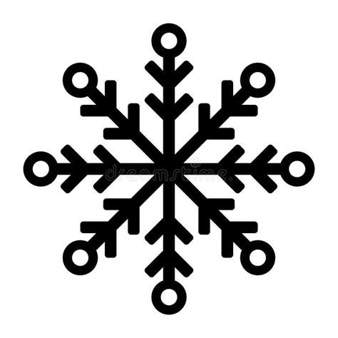 Snowflake Icon Or Logo Christmas And Winter Theme Vector Symbol Stock