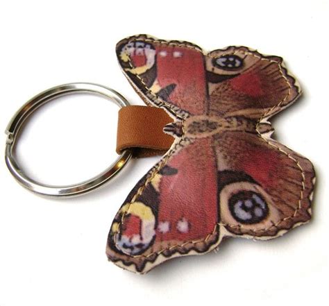 Beautiful Leather Butterfly Keychain