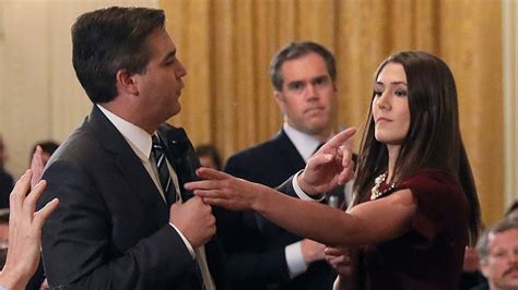 sarah sanders accused of circulating doctored video of jim acosta s interaction with white