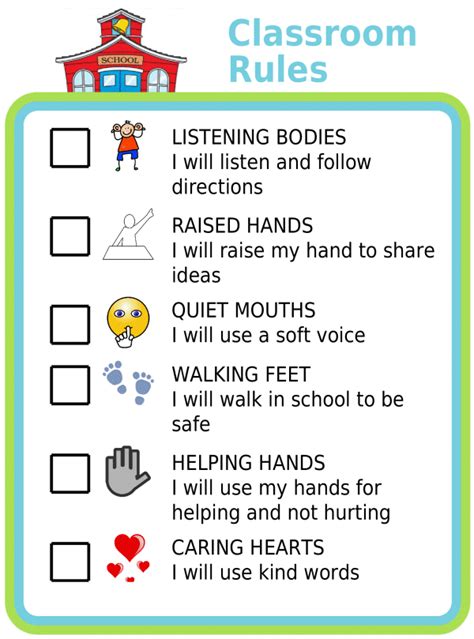 Visual Classroom Rules Can Help Special Needs Students Remember Your