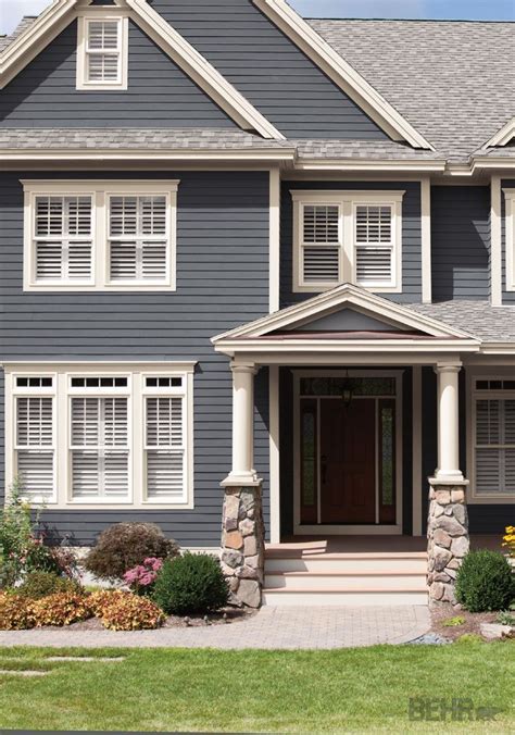 Traditional white with deep colored accents. Image result for crownsville gray exterior | Exterior ...