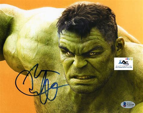 Mark Ruffalo Autograph Signed 8x10 Photo Infinity War Hulk Etsy
