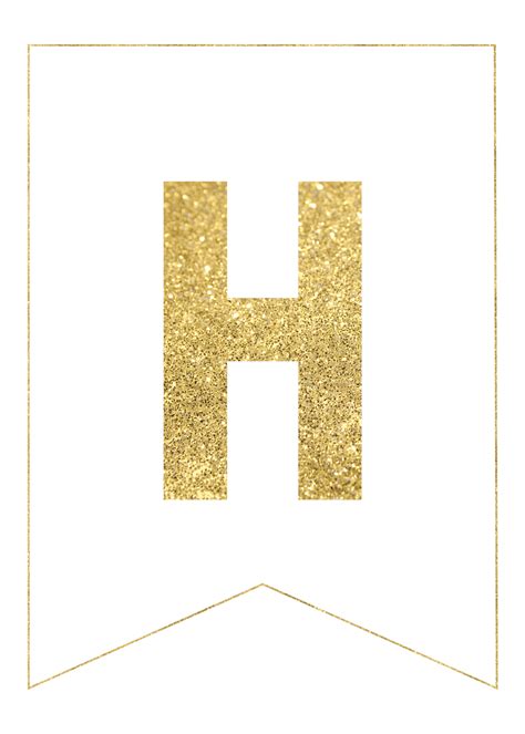 Happy Birthday Letters Printable Gold Free Printable Gold Banner