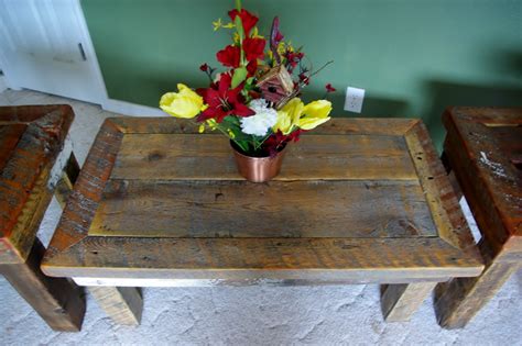 Some will include a coffee table and two end tables, others will be just one of each, and some will include a console table. Reclaimed Rustics: Rustic Coffee Table & Matching End Tables