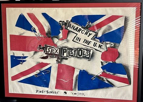 Sex Pistols Original 1976 Anarchy In The Uk Promo Poster The Art Of Punk
