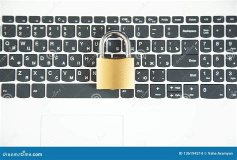 Lock On Keyboard Stock Photo Image Of Media Technology 136194214