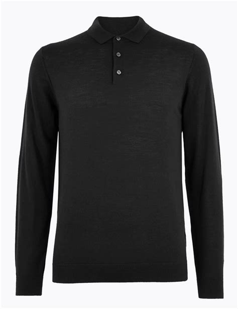 Pure Extra Fine Merino Wool Polo Shirt Mands Collection Mands Rosie For Autograph Smart Casual