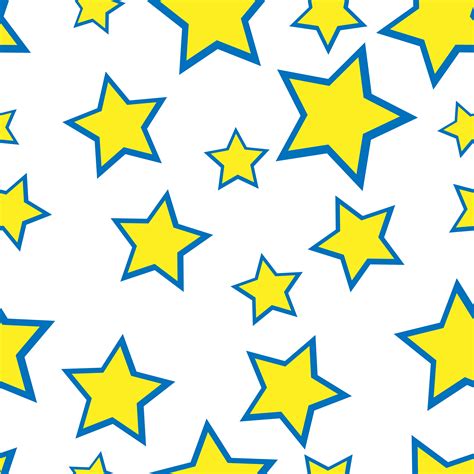 Seamless Yellow Stars On The White Background 543862 Vector Art At Vecteezy