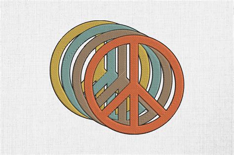 Vintage Retro Peace Sign 60s 70s Hippie · Creative Fabrica