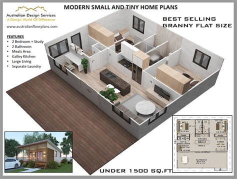 House Plans Under 1000 Sq Ft 2 Bedrooms 2 Bathroom Granny Etsy Canada