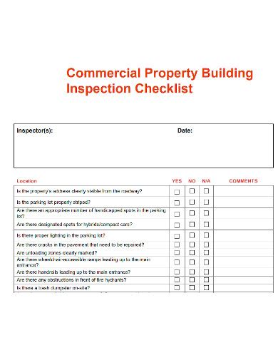 Free 10 Property Inspection Checklist Samples Management Rental