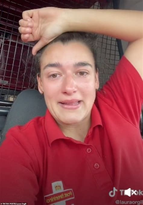 postwoman breaks down in tears and says it was a joke after backlash over tiktok video daily