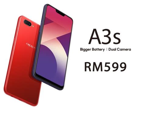 Oppo understood that the heart of the indian smartphone industry lies in the offline segment. The OPPO A3s is a sub-RM600 dual-camera smartphone with a ...