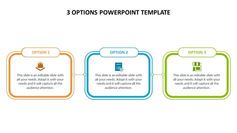 Cung Cấp Nhiều Mẫu Powerpoint Template 3 Options Phù Hợp Với Số Lượng